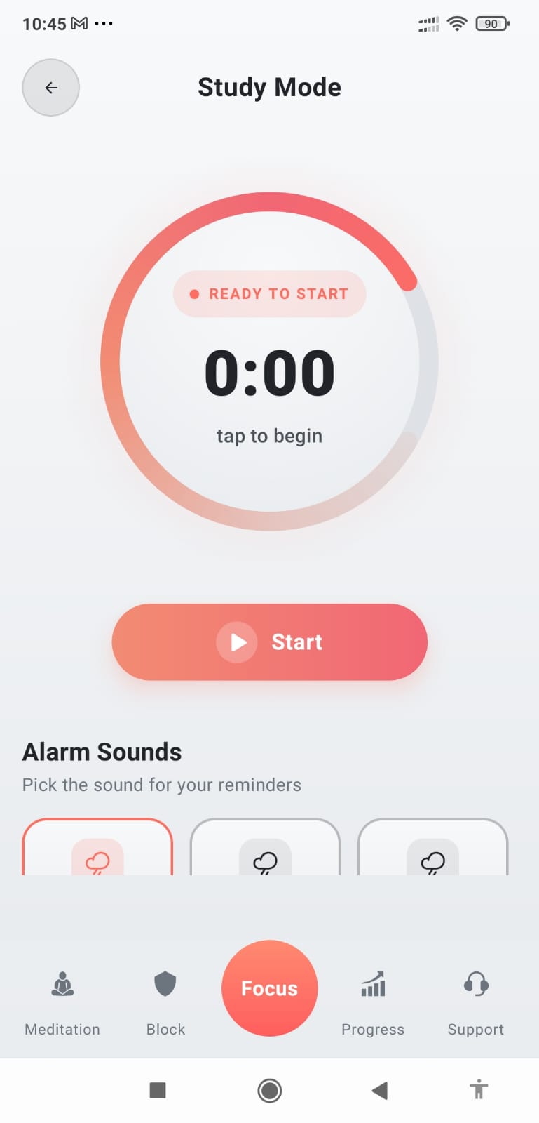 Study Mode timer